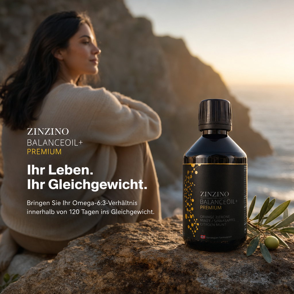 Zinzino BalanceOil+ Premium – Omega-3 Fischöl mit Polyphenolen, Vitamin D3 & R.E.V.O.O. Olivenöl