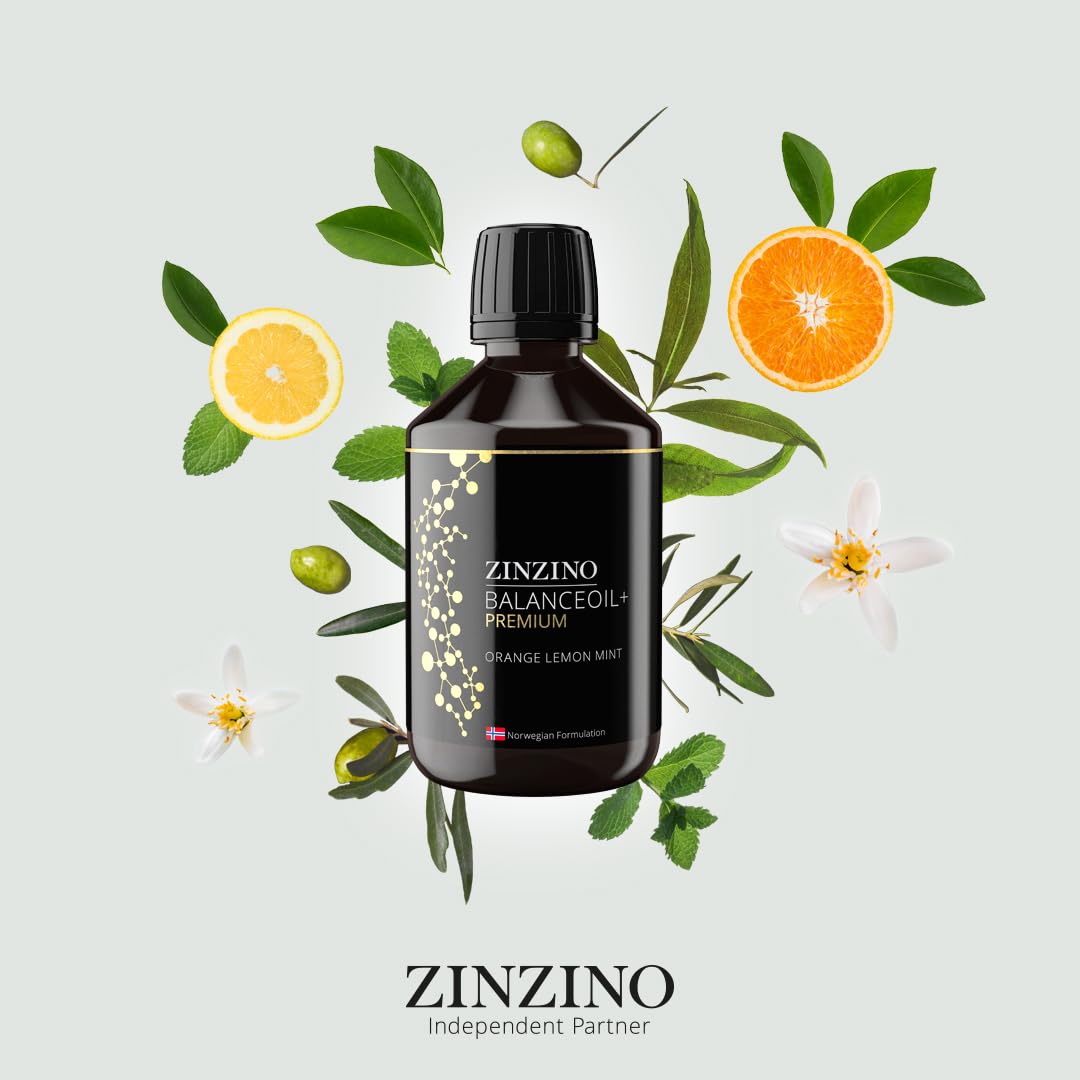 Zinzino BalanceOil+ Premium – Omega-3 Fischöl mit Polyphenolen, Vitamin D3 & R.E.V.O.O. Olivenöl