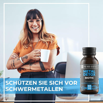 PRO NOO BIOTICS METAL DETOX BIOTIC – Detox-Shot 10 x 60 ml – Mit Chaga, Kombucha 